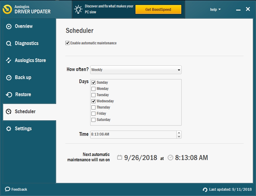 Schedule automatic driver checkups.