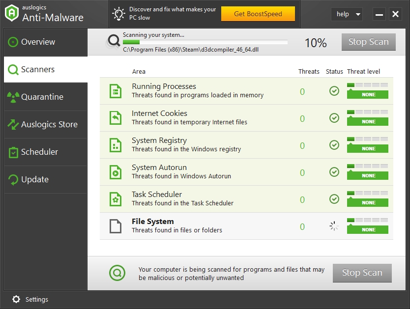 Run a full malware scan to see whether your PC is infected.