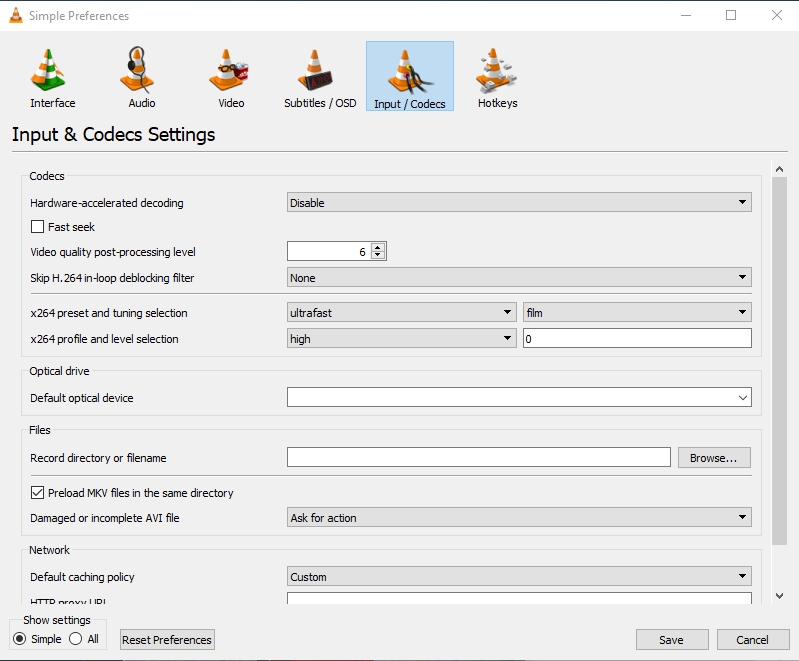 Disable Hardware-accelerated decoding