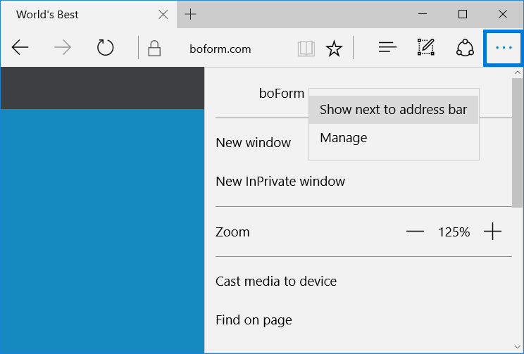 Deselect Show next to address bar