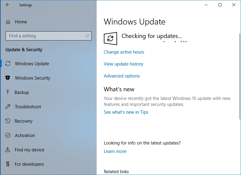 Install the latest Windows updates