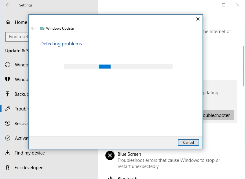 Troubleshoot your Windows Update center.