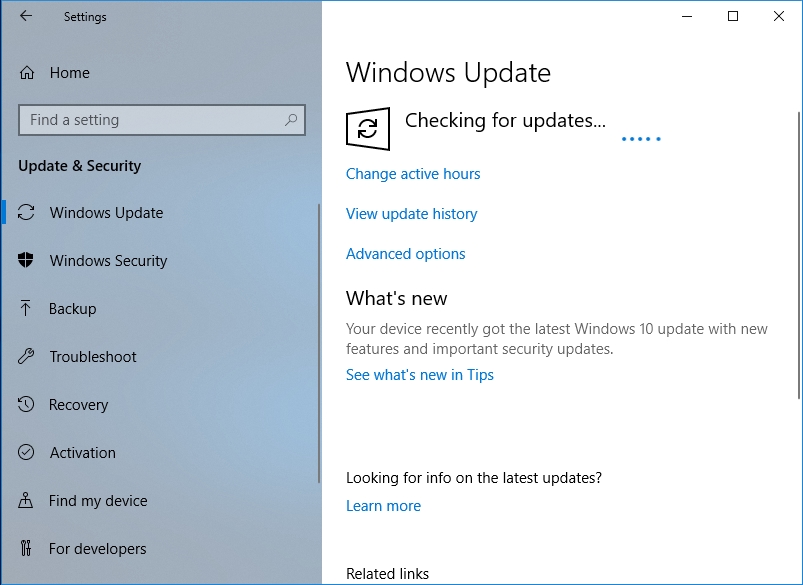 Make your OS check for available updates.