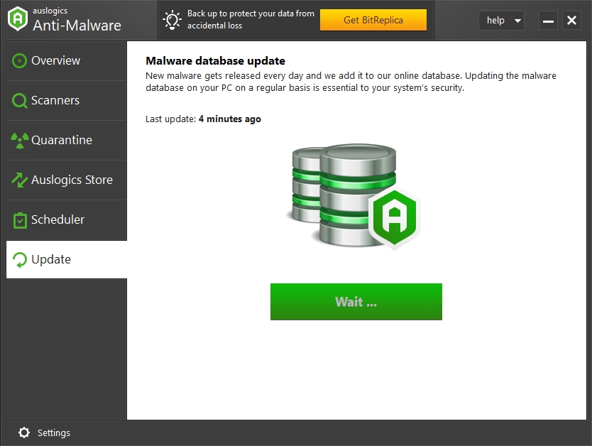 Auslogics Anti-Malware has its antivirus definition regularly updated.