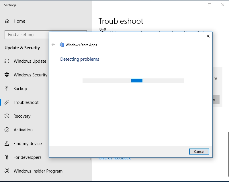 Troubleshoot your Windows Store issues.