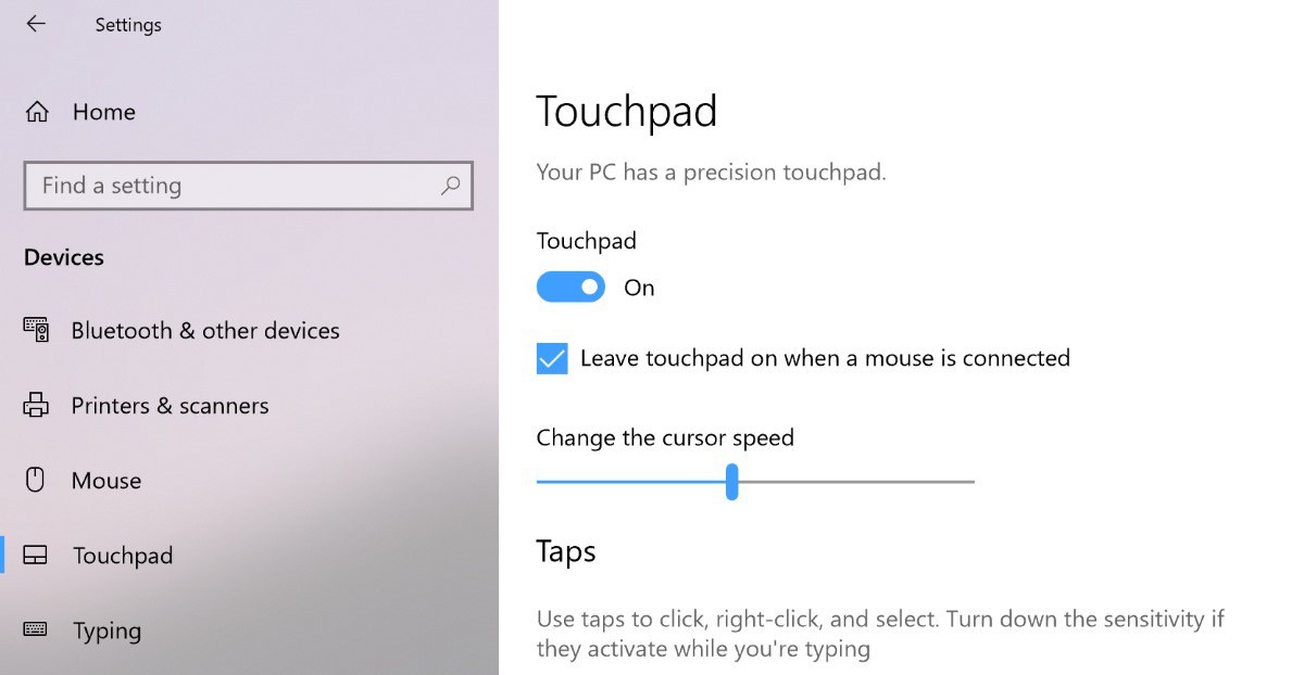 Uncheck Leave touch pad on when a mouse is connected. 