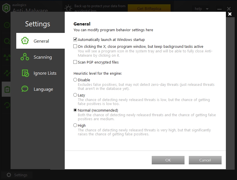 Configure Auslogics Anti-Malware to scan every nook and cranny of your PC