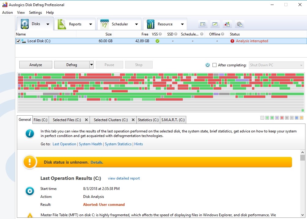 Defrag your drive to help your system run smoothly.