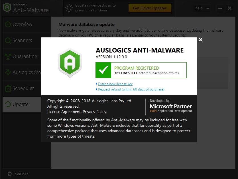 Protect your data with Auslogics Anti-Malware.