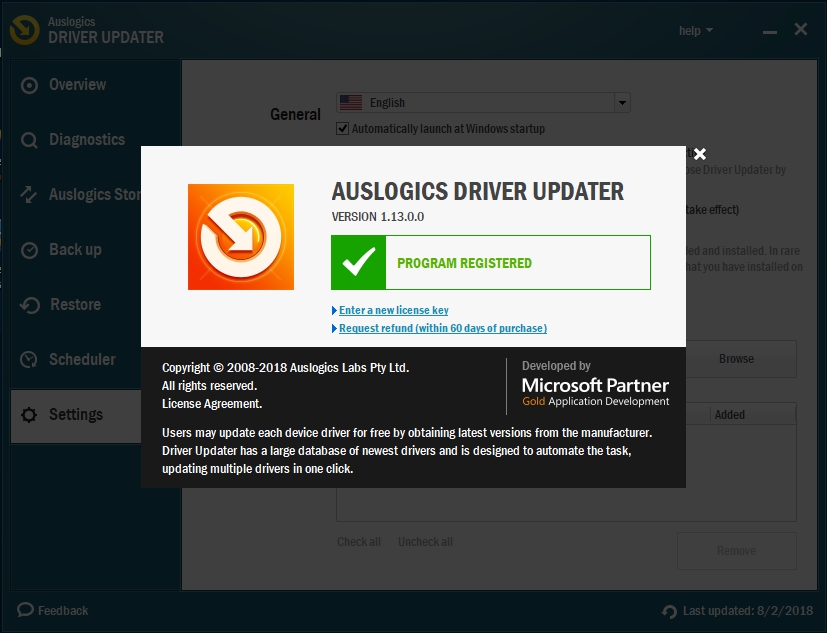 Register Auslogics Driver Updater to fix all your drivers.