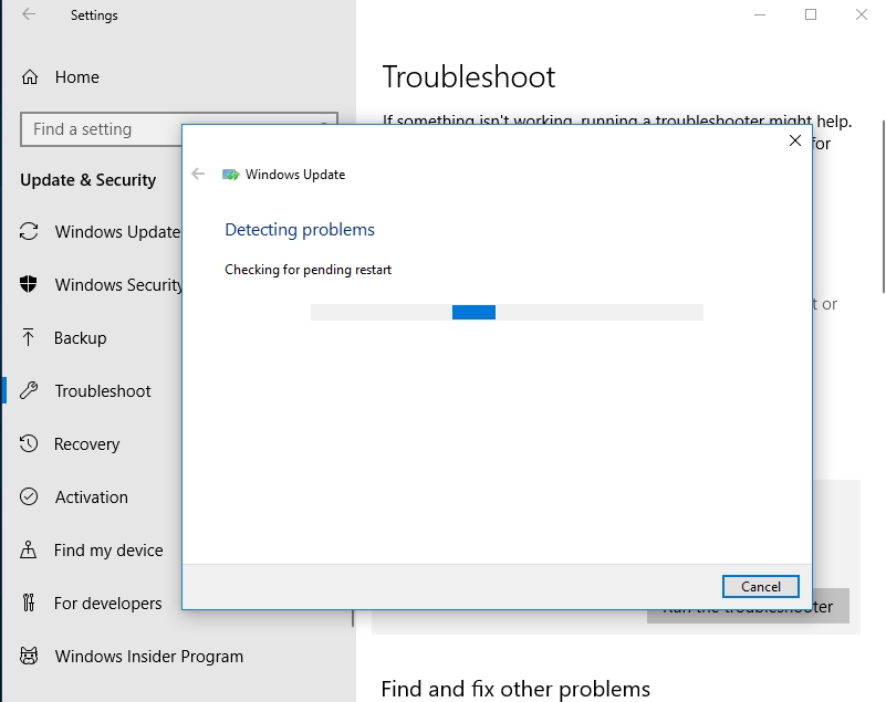 Troubleshoot your Windows update issues.