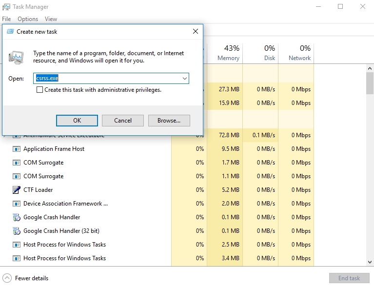 Client Server Runtime Process is a process running in the background within Windows