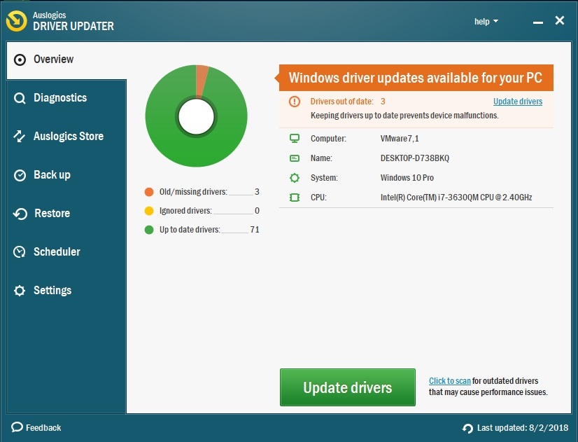 The easiest way to update all your drivers.