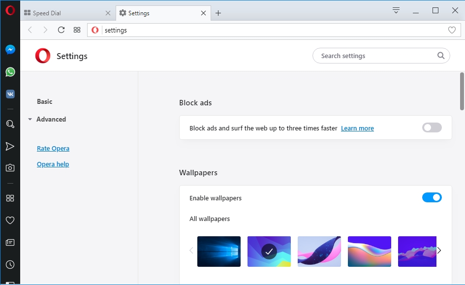 Opera gives you an excellent browsing experience.