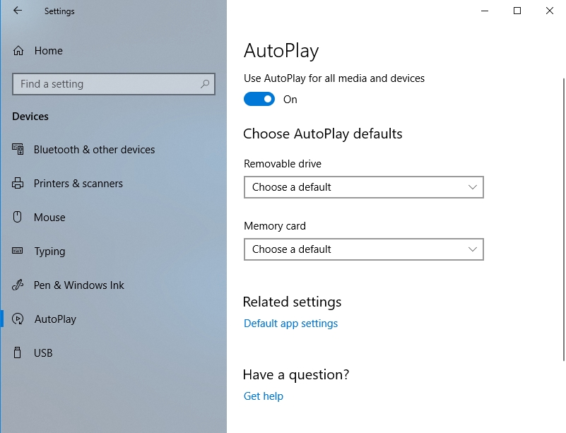 Configure AutoPlay to suit your needs.