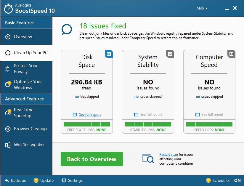 Clean up your PC to improve its speed.