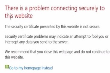 There is a problem connecting securely to this website... FIXED - The ...