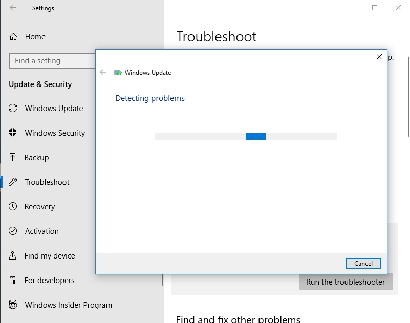 Windows Update troubleshooter will scan your PC for issues
