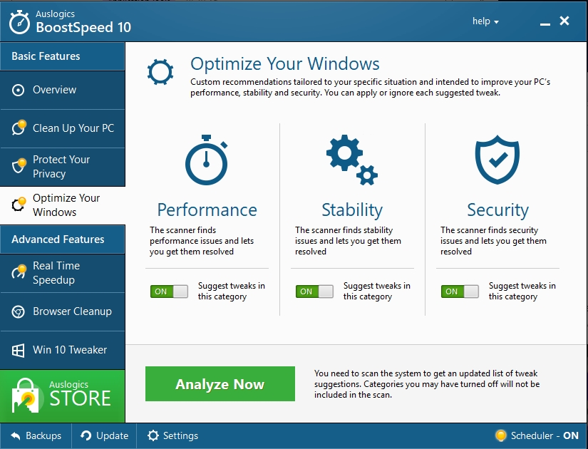 Optimize your PC to improve its performance.